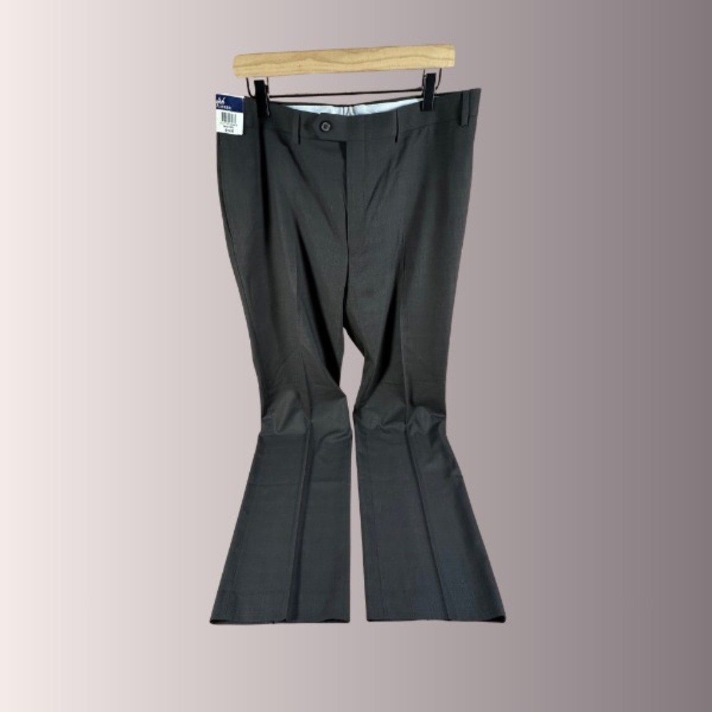 Ralph Lauren Men Pants Comfort Flex Flat Front Straight Leg Gray Slim 36x32 NWT